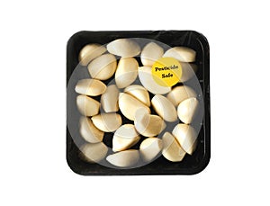Peeled Garlic Cloves pesticide safe isolated