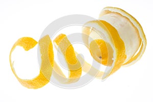 Peeled lemon fruit photo
