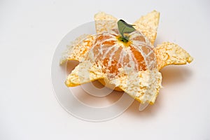 Peeled mandarin orange