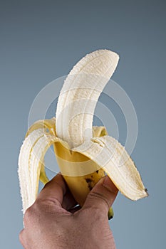 Peeled off banana