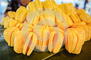 Peeled off Jackfruit in the local market