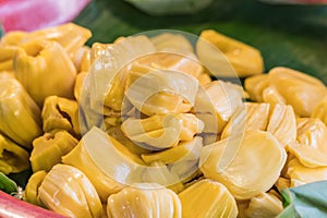 Peeled off Jackfruit in the local market