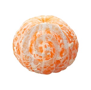 Peeled Orange with clipping path photo