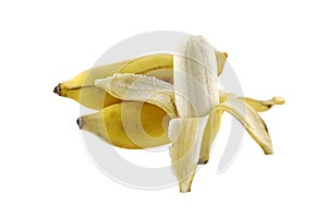 Peeled ripe Nam Wah Banana