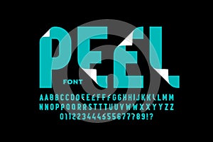 Peeled style font design