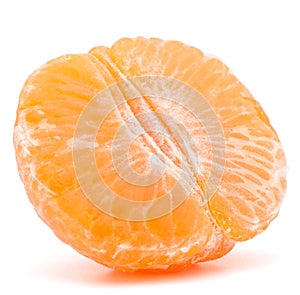 Peeled tangerine or mandarin fruit half