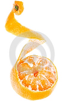 Peeled Tasty Sweet Tangerine Orange Mandarin Fruit