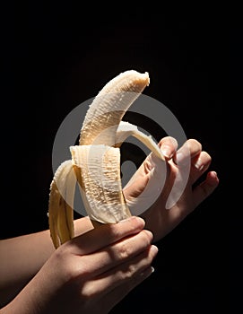 Peeling a banana