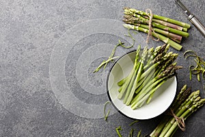 Peeling and cooking fresh raw asparagus