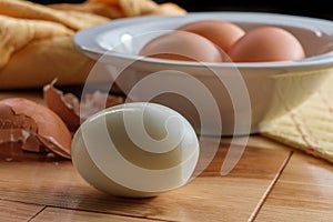 Peeling Hard-boiled Eggs