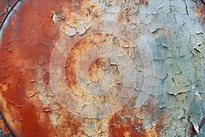 peeling paint on a rusty barrel