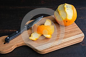 Peeling Strips of Orange Zest