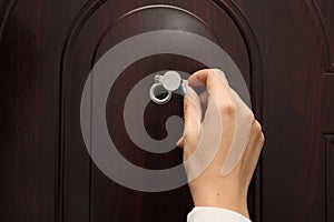 Peephole from an entrance door