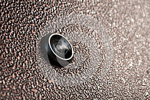 Peephole on the metal door