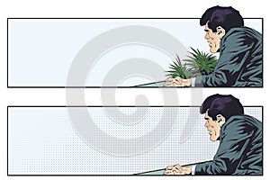 Peeping man. Stock illustration