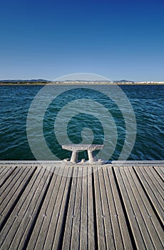 Peer at  Ilha de Faro, Ria Formosa, Portugal