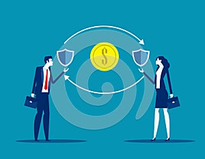 Peer to peer insurance model. P2P digital insurers service