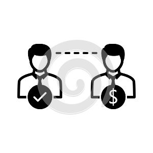 peer to peer flat vector icon which can easily modify or edit