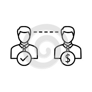 peer to peer flat vector icon which can easily modify or edit