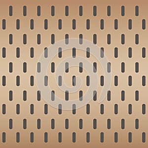 Peg board. Perforated texture background with oval holes. Vector illustration.