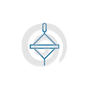 Peg-top linear icon concept. Peg-top line vector sign, symbol, illustration.