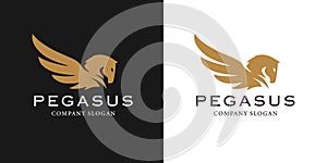 Pegasus horse logo icon