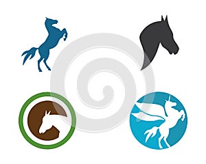 Pegasus logo template vector icon