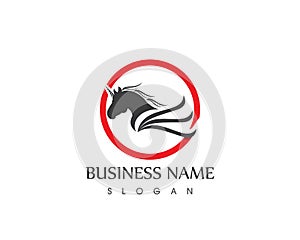 Pegasus logo template vector illustration