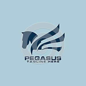 Pegasus Logo Vector Art Logo Template and Illustration