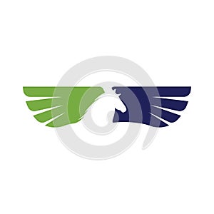 Pegasus logo vector illustration template