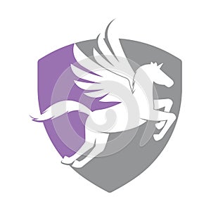 Pegasus logo vector illustration template