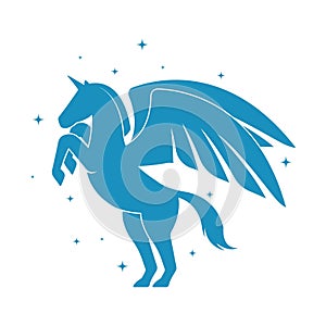 Pegasus logo vector illustration template