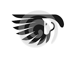 Pegasus logo vector. wing logo vector illustration