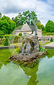 Pegasus sculpture in the Mirabell Gardens, Salzburg...IMAGE