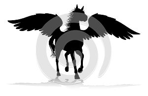 Pegasus Silhouette Mythological Winged Horse