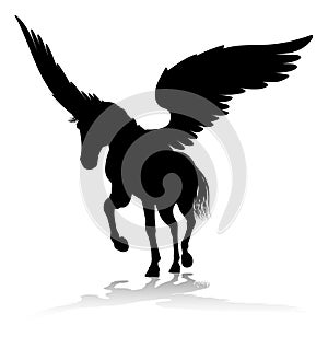 Pegasus Silhouette Mythological Winged Horse