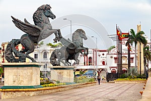 Pegasus Statues in Cartagena.