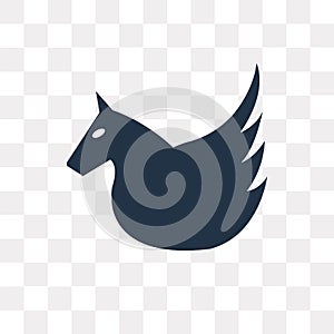 Pegasus vector icon isolated on transparent background, Pegasus
