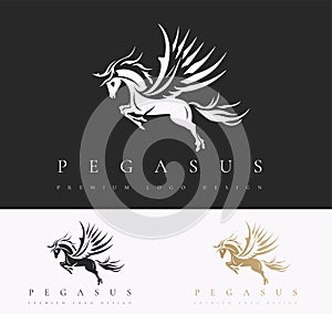 Pegasus Vector Logo Template, Pegasus shape design