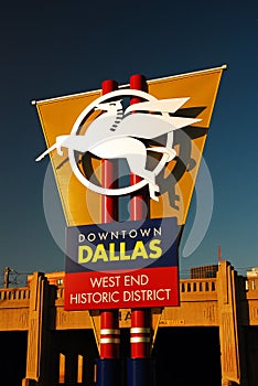 Pegasus welcoming sign in Dallas Texas