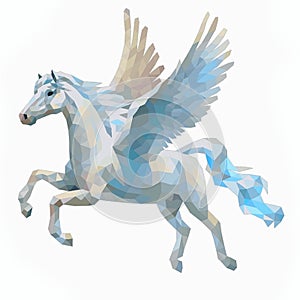 Pegasus is a winged horse, a favorite of the Muses.