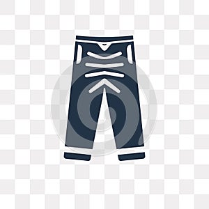 Pegged Pants vector icon isolated on transparent background, Peg