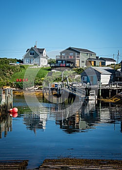 Peggy's Cove harbor and fishermen's houses