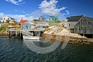 Peggy`s Cove Nova Scotia Red Blue Green