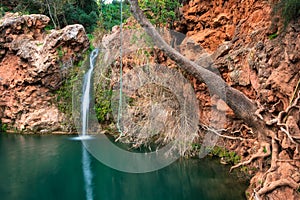 Pego do Inferno waterfall in Tavira Algarve, Portugal