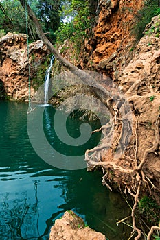 Pego do Inferno waterfall in Tavira Algarve, Portugal