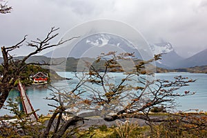 Pehoe Lake and island. Torres del Paine national park, Patagonia, Chile