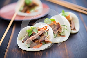 peking duck bao buns, dim sum style