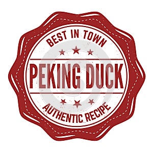 Peking duck grunge rubber stamp