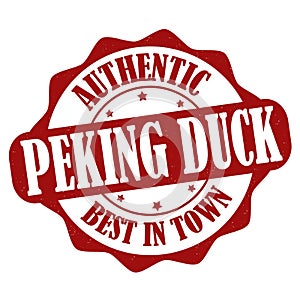 Peking duck label or stamp